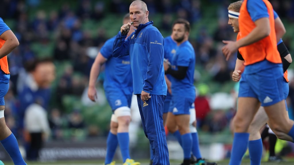 Leinster assistant coach Stuart Lancaster at the Aviva Stadium earlier this month. Photograph: ©INPHO/Billy Stickland