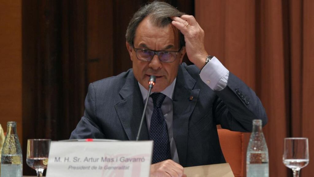Regional premier Artur Mas intends to begin a unilateral secession from Spain if pro-independence parties gain more than half the seats in the Catalan election. Photograph: Lluis Genelluis/AFP/Getty Images