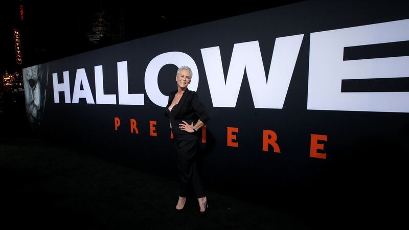 Jamie Lee Curtis poses at the Hollywood  premiere  of Halloween on October 17th. Photograph: Reuters/Mario Anzuoni
