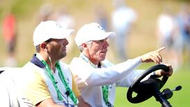 Gianfranco Zola at the wheel for Europe’s Ryder Cup team in New York