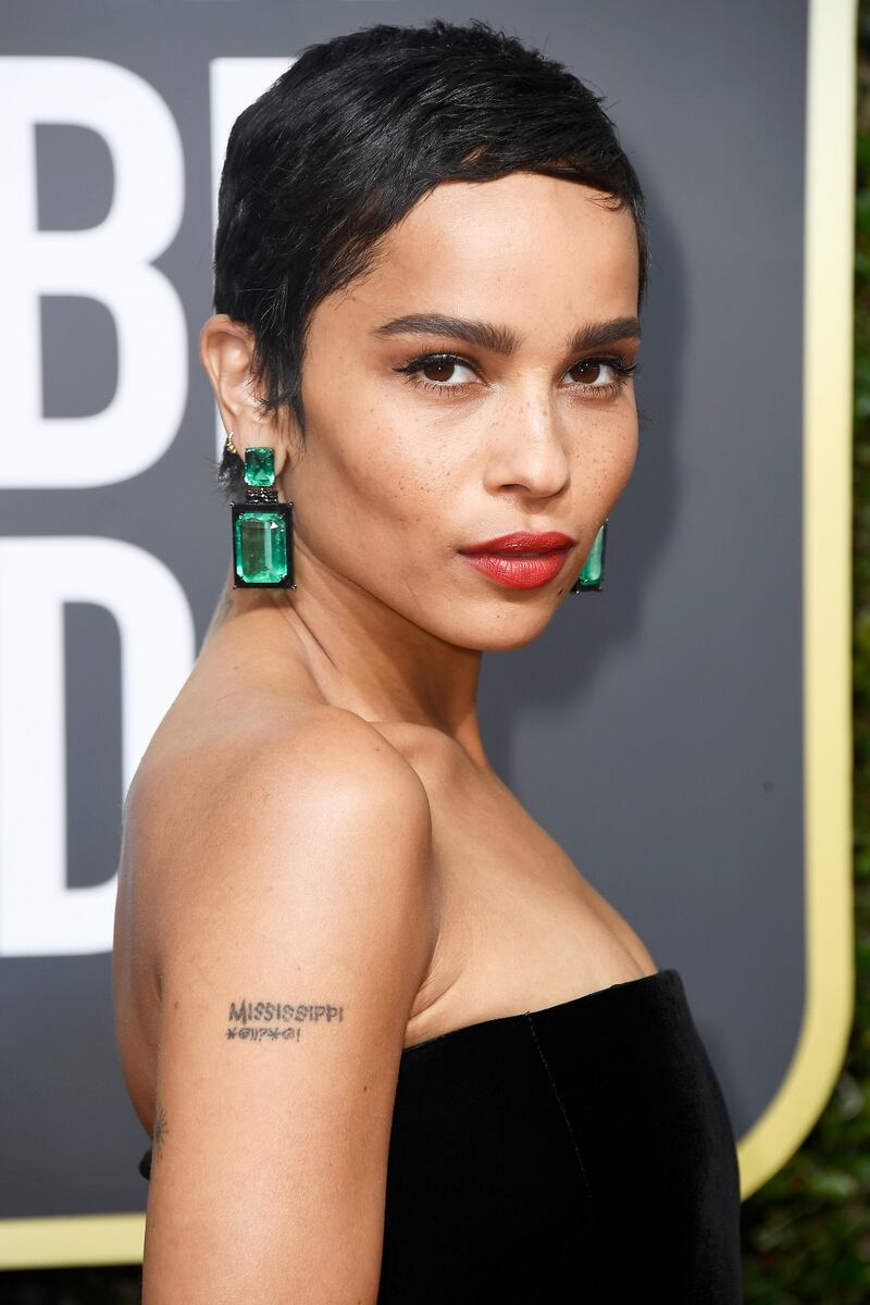 Zoe Kravitz at the 75th Annual Golden Globe Awards. Photograph: Frederick M Brown/Getty Images