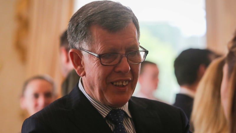 OCI vice-president William O’Brien during a special reception for athletes who competed at the Rio 2016 Olympics at Áras an Uachtaráin, Dublin, hosted by President Michael D Higgins and his wife Sabina Higgins. Photograph: Gareth Chaney/Collins