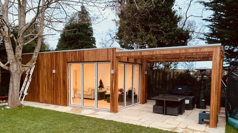 Contemporary design steel pergola from Greenstone Landscapes