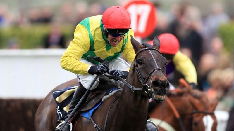 Sizing John and jockey Robbie Power on their way to victory in the 2017 Cheltenham Gold Cup. Photograph: Mike Egerton/PA Wire