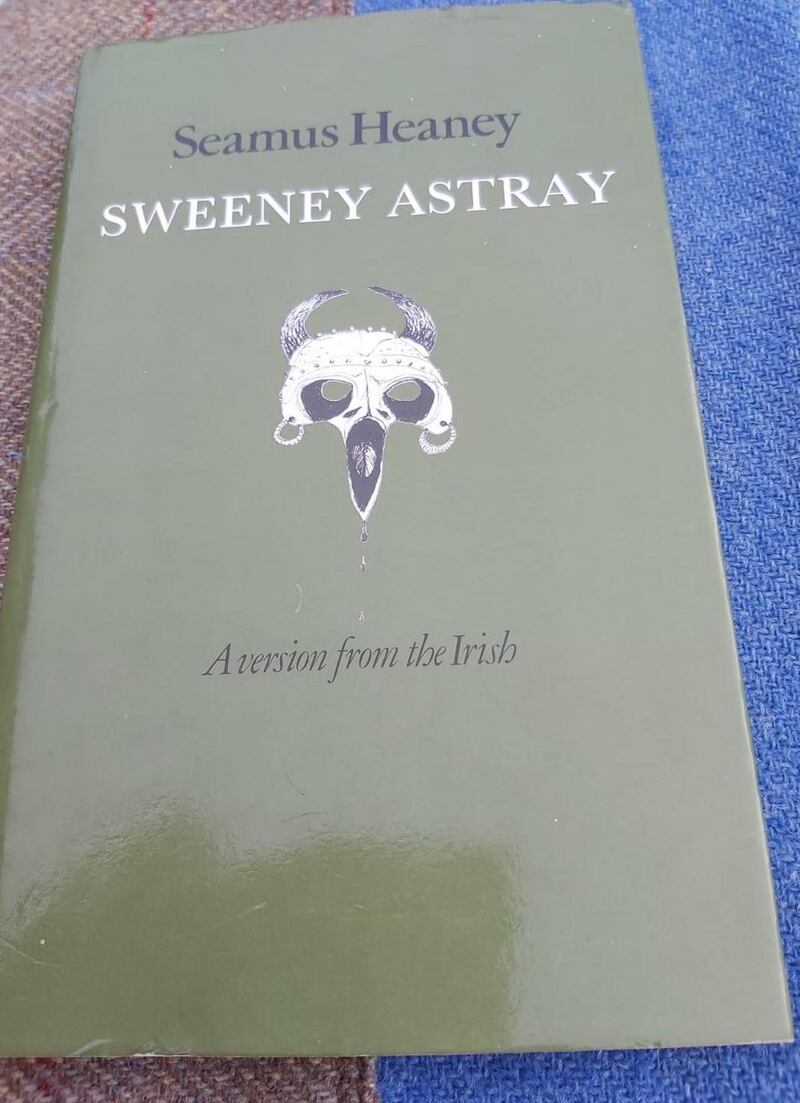 Signed first-edition (1983) of Seamus Heaney’s Sweeney Astray, available at the North Dublin Antiques, Art and Vintage Fair, at the Clontarf Castle Hotel.