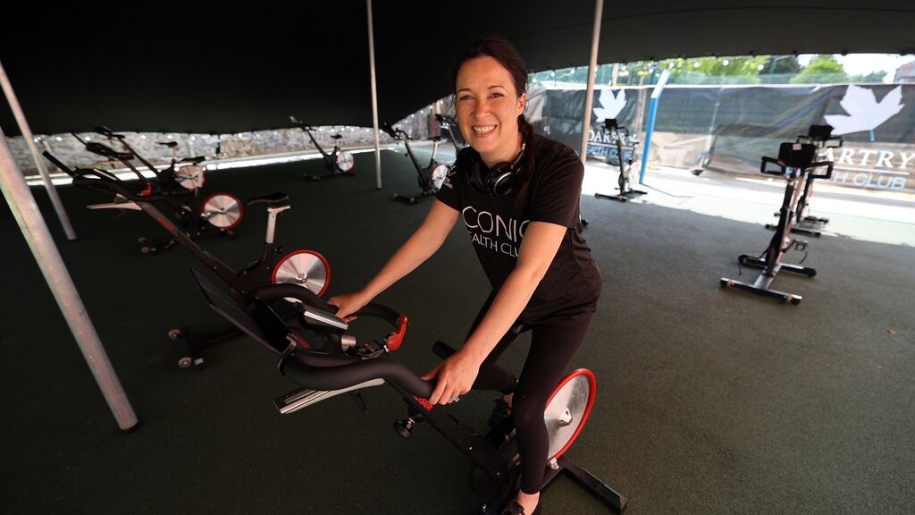 Ciara Lefroy, managing director of Iconic Health Clubs, in Dartry Health Club, Dublin 6: ‘People are bored training at home. They want motivation and to up their game.’ Photograph: Nick Bradshaw for The Irish Times