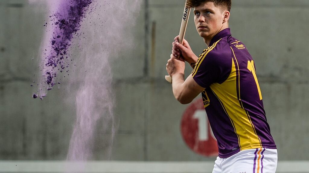 Wexford’s Conor McDonald at the launch of the Bord Gáis Energy U21 Hurling Championship at Kilmacud Crokes, Glenabyn, Stillorgan, Co Dublin. Photograph: Ramsey Cardy/Sportsfile
