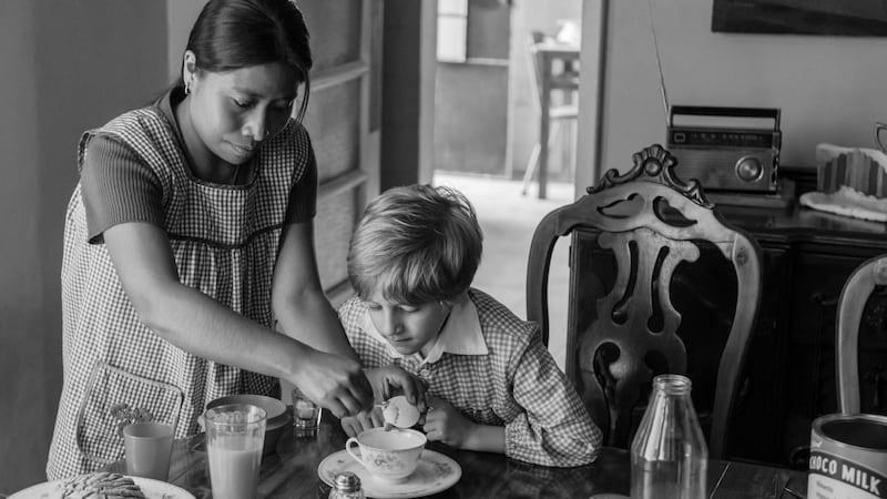 Yalitza Aparicio and Marco Graf in Roma. Photograph: Carlos Somonte/Netflix