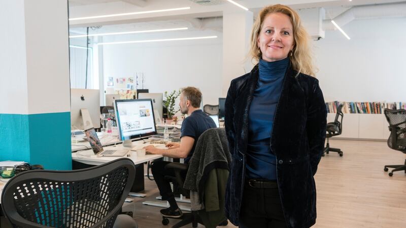 Anna Kristin Kristjansdottir, an owner of the White House ad agency, where she is aiming to achieve gender parity in upper management, in Reykjavik, Iceland. Photograph: Bara Kristinsdottir/The New York Times