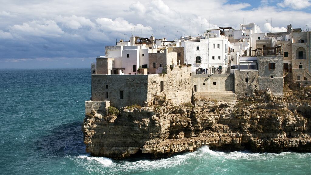 A rocky outcrop in Polignano a Mare, Puglia. Photograph: Getty