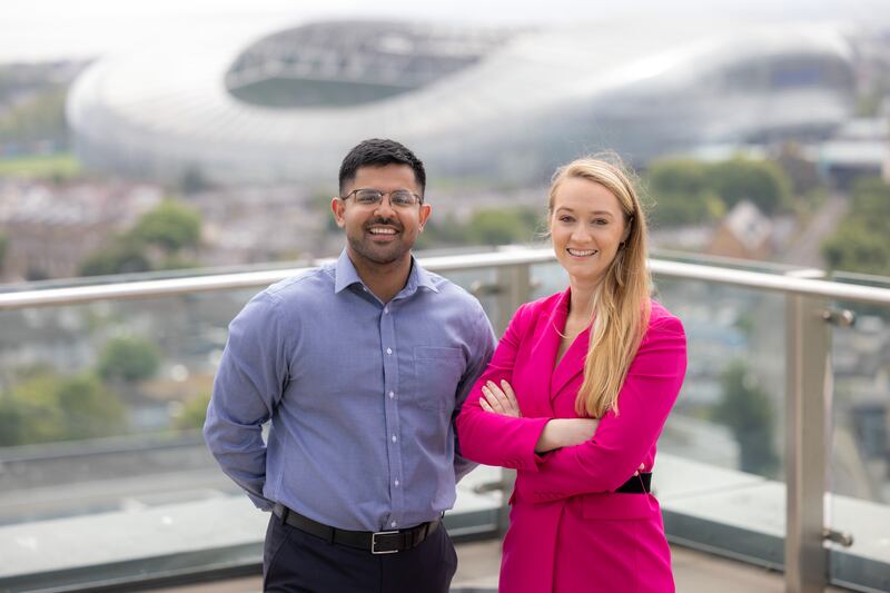 Mohammed Mahomed and Niamh Tallon, founders of HerSport. Photograph: Naoise Culhane