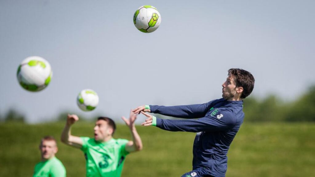 Harry Arter during Ireland training in Abbotstown  on Friday ahead of the friendly game against France in Paris. Photograph:  Ryan Byrne/Inpho