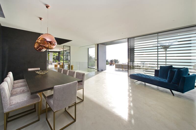Flecha Negra: the diningroom of Ronan McKenna’s five-bedroom Andalusian villa