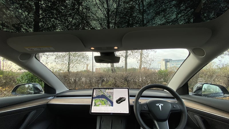 The big touchscreen dominates the cabin