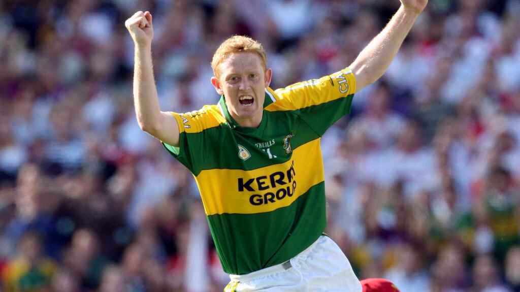 Colm Cooper celebrates scoring a goal for Kerry in the 2008 All-Ireland semi-final replay against Cork. File photograph: Donall Farmer/Inpho
