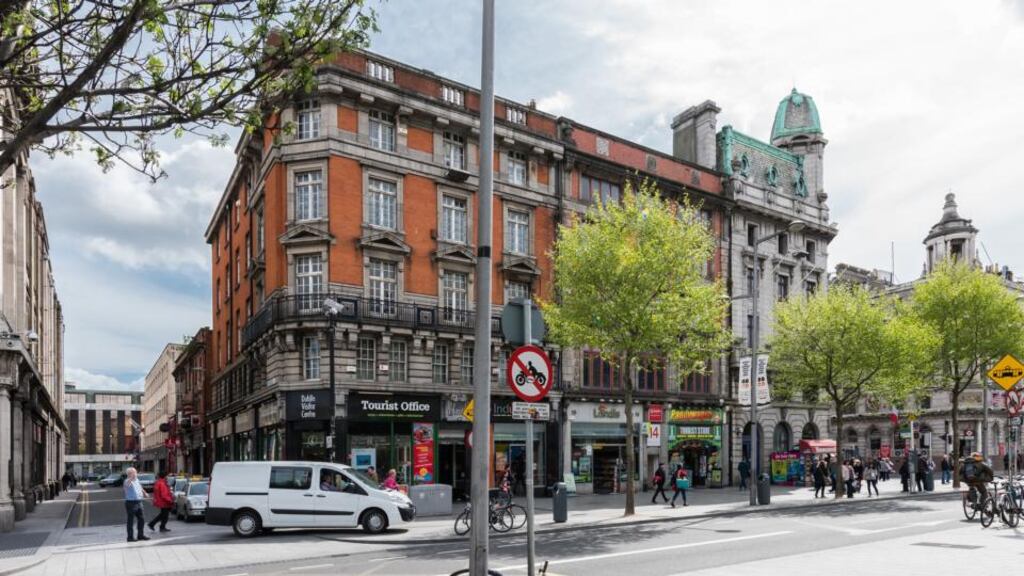 The block of retail and office properties at O’Connell Street, Abbey Street and Sackville Place in Dublin city centre