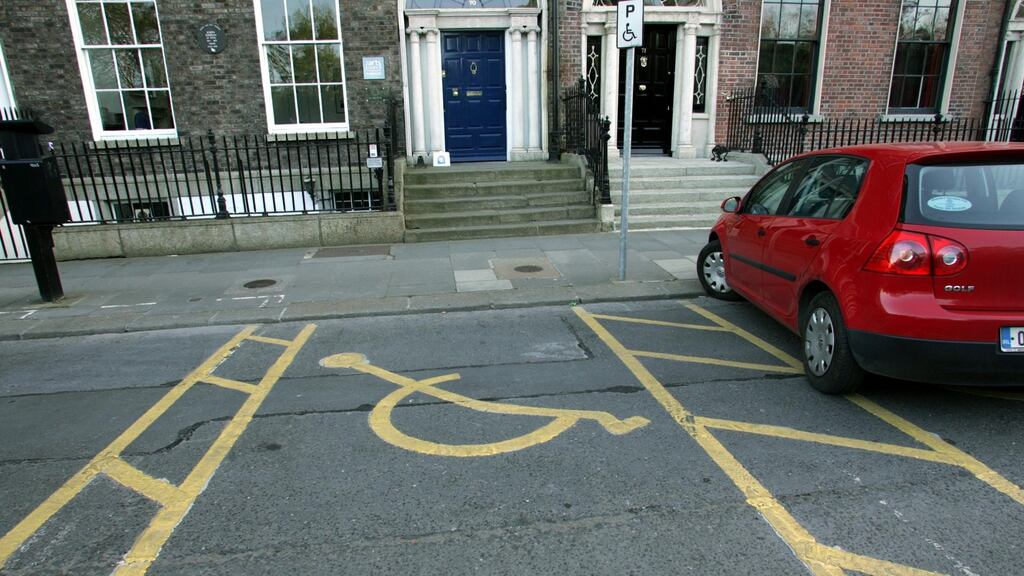 On the first day of the Garda campaign against illegal use of disability parking permits 11 were reported to have been seized. File photograph: Aidan Crawley