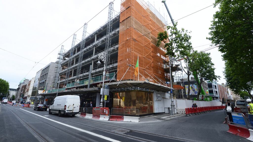 Number One Molesworth Street, where Barclays have taken a 20 year lease, under construction. (Photograph: Cyril Byrne/The Irish Times)