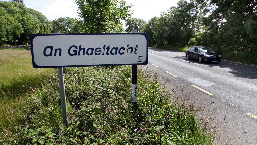 Up to 80 supporters from Galway handed in a petition yesterday as part of a new ‘Save Forum Connemara’ campaign. Photograph: Joe O’Shaughnessy