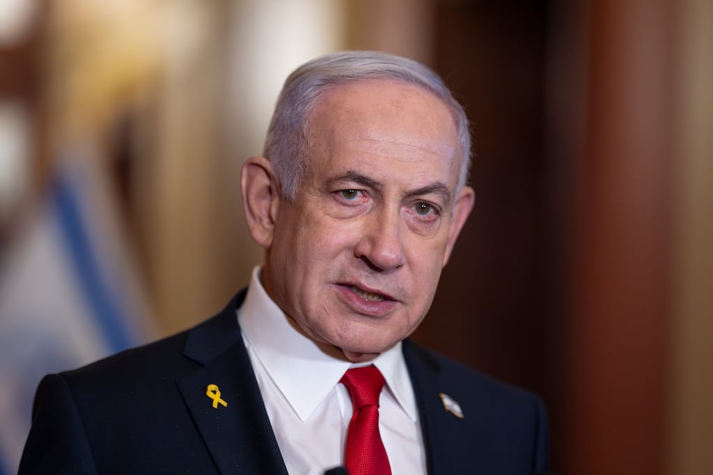 Benjamin Netanyahu: 'Last night, I ordered the IDF to assemble forces inside and around the Gaza Strip.' Photograph: J Scott Applewhite/AP