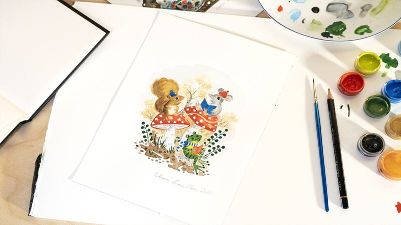 Lauren O’Hara’s autumn print which will be exclusive to the The Four Seasons Wonderbox