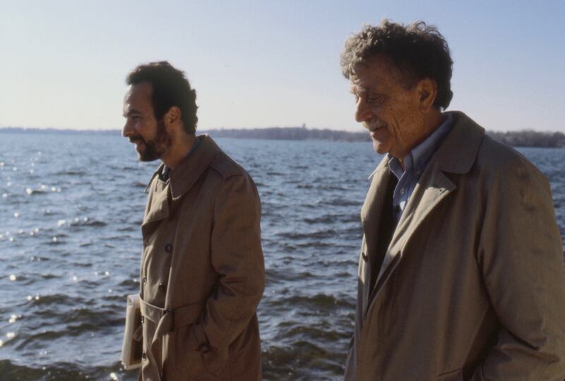 Robert Weide and Kurt Vonnegut in the documentary Kurt Vonnegut: Unstuck in Time. Photograph: PA/B Plus Prods/C Minnick