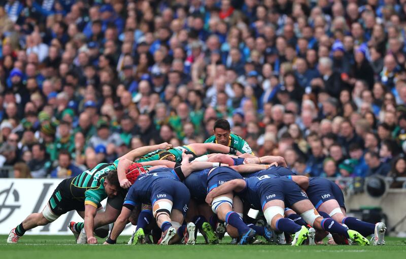Mathieu Raynal had a clear plan of what he would look for when scrums collapsed during the Leinster versus Northampton Saints semi-final and then punished the infringement accordingly. Photograph: James Crombie/Inpho