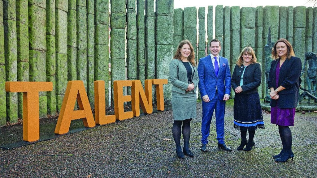 Pictured (left to right): Kate Stewart, head of HR recruitment, Sigmar Recruitment, Robert Mac Giolla Phádraig, founder, Talent Summit, Niamh O’Beirne, partner - People Advisory Services Group, EY and Caitriona Lannen, head of The Irish Times Jobs and Education.
