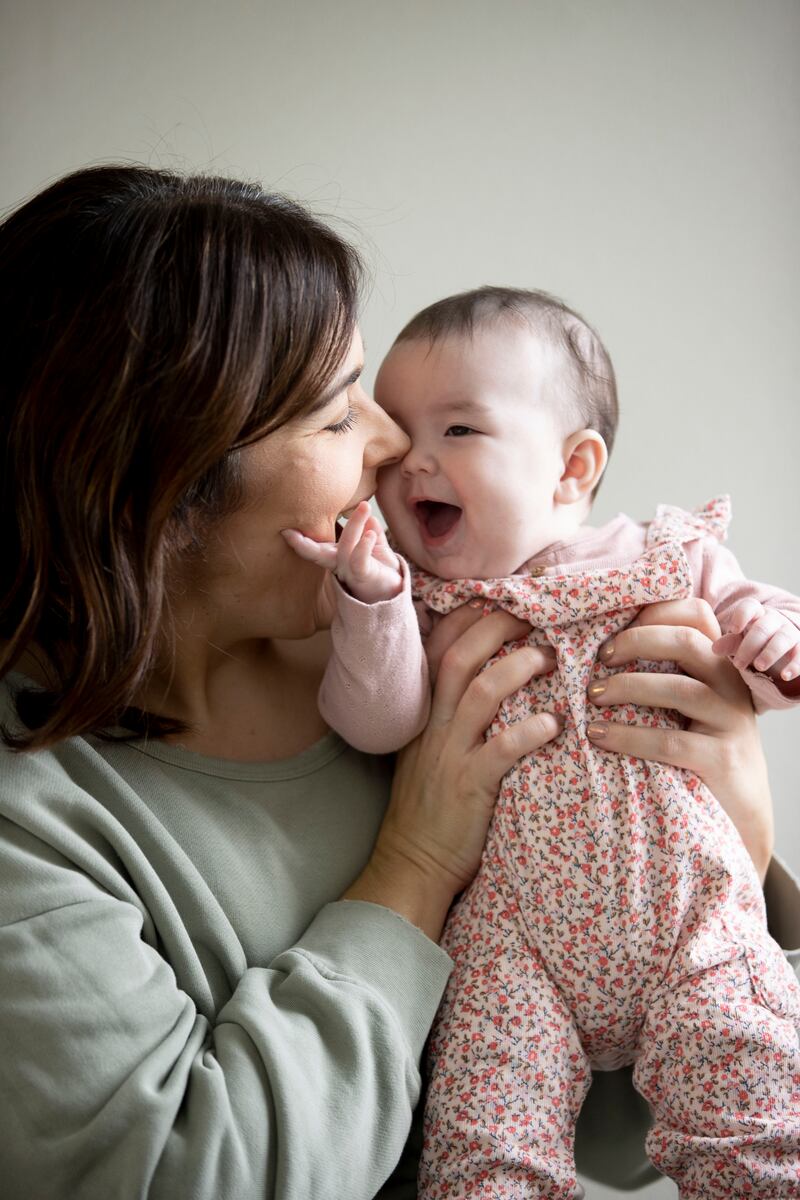 Stefanie Preissner with her daughter: 'You’re handed the child, and because you’re its mother, you’re supposed to know how to look after it.' Photograph: Tom Honan