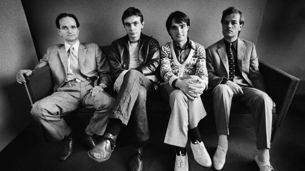 Kraftwerk in 1976 (from left): Florian Schneider, Karl Bartos, Wolfgang Flür and Ralf Hütter. Photograph: Gijsbert Hanekroot/Redferns