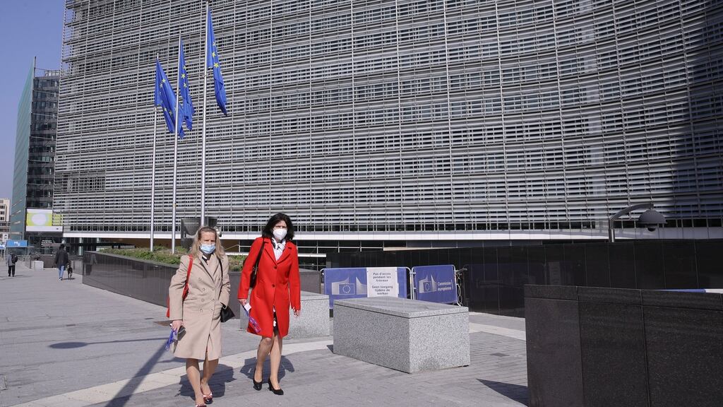 A view of the European Commission Berlaymont building in Brussels, Belgium. Photograph: Olivier Hoslet/EPA