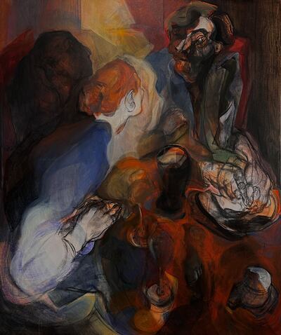 A Friday night in Dublin 2024 by visual artist Manar Al Shouha, a Syrian-born painter now working in Dublin
