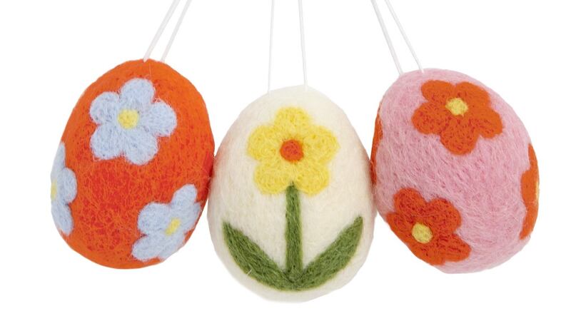 Felt egg decorations from UK-based Talking Tables