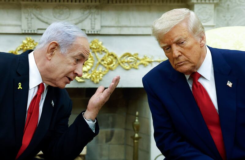 It is clear that Binyamin Netanyahu takes the support of Donald Trump and the US completely for granted. Photograph: Kevin Dietsch/Getty Images