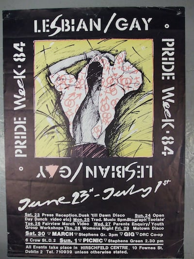 Gay Pride Week 1984 poster. Photograph: Courtesy of the Irish Queer Archive