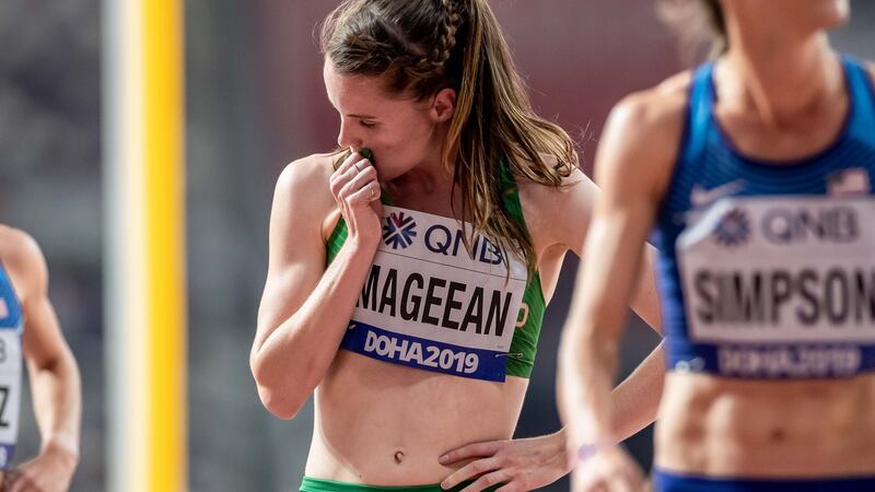 Ireland’s Ciara Mageean after the final. Photograph: Morgan Treacy/Inpho