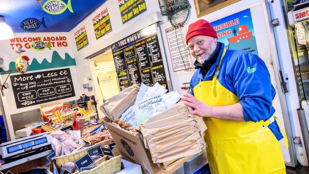 Stefan Griesbach of Gannet Fishmongers in Galway runs the new online shop, which delivers across Ireland for €8.50 per order or free of charge of you spend €100. Photograph: Declan Colohan