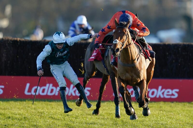 If getting unseated from L'Homme Presse behind Bravesmansgame in the King George in 2022 left his rider red-faced, Deutsch had learned there are worse things than embarrassment. Photograph: Alan Crowhurst/Getty Images