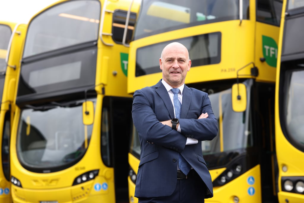 Billy Hann, CEO Dublin Bus, pictured at the Ringsend garage in Dublin.
Photograph: Dara Mac Dónaill / The Irish Times
