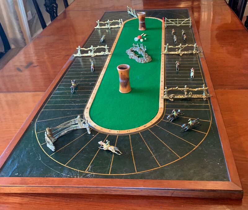 Lot 6: A rare, Victorian steeplechase board game €800-€1,200