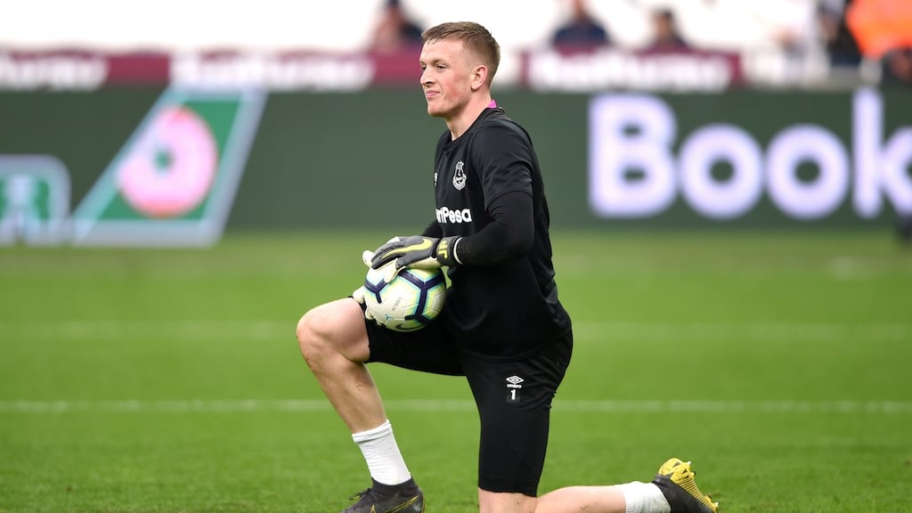 Jordan Pickford was in Sunderland on Sunday on a day off. Photo: Daniel Hambury/Getty Images
