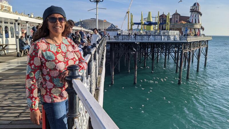 Sarah McKevitt at the pier in Brighton, where she now lives