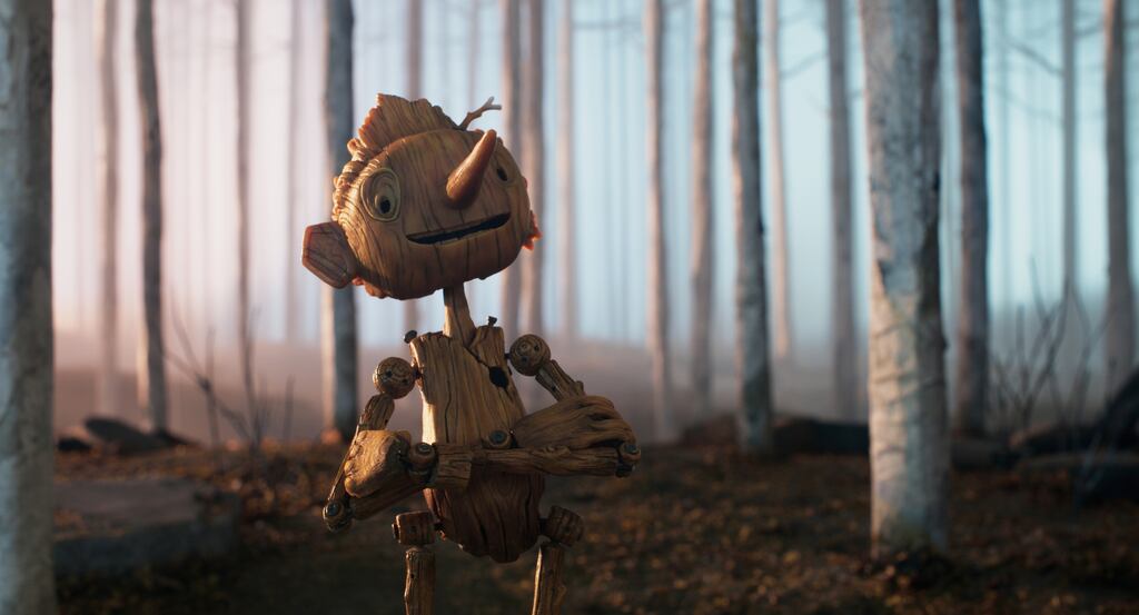 Pinocchio, voiced by Gregory Mann, in Guillermo del Toro new version. Photograph: PA Photo/Netflix