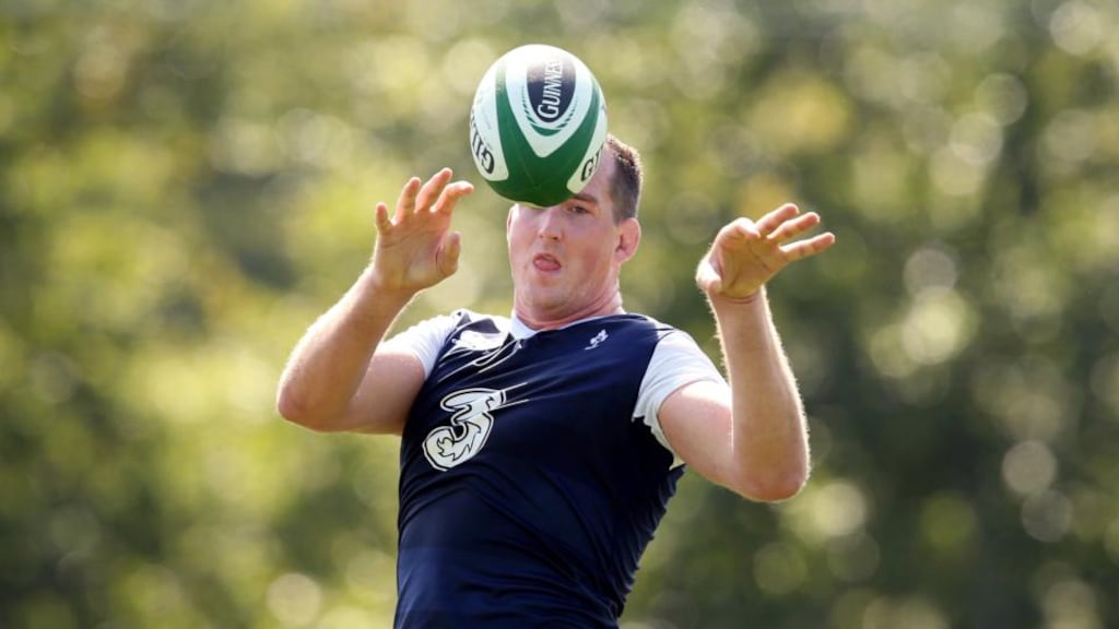 Ireland secondrow Devin Toner will hope to fend off the challenge of Iain Henderson and Donnacha Ryan and partner Paul O’Connell in the scrum. Photograph: Billy Stickland/Inpho