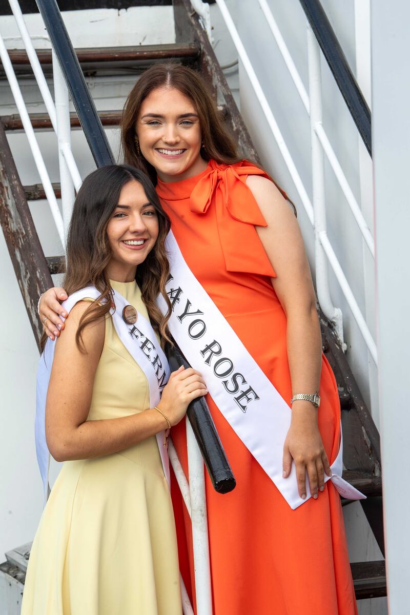 Fermanagh Rose Caoimhe Connolly and Mayo Rose Clara Gardiner.