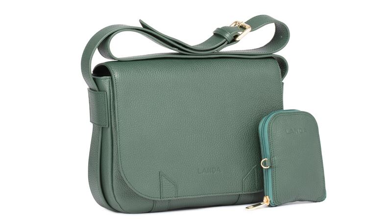 Olivo saddle bag in dark olive by Landa, €430