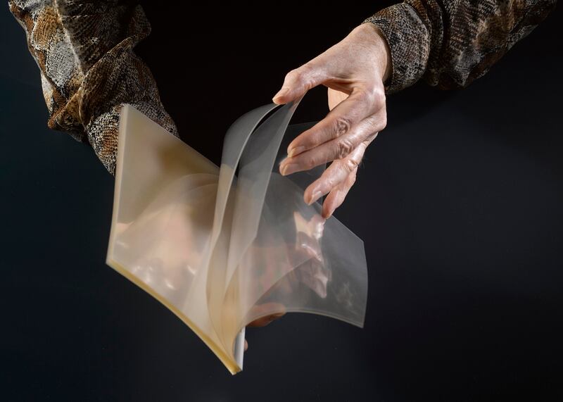 Ghost (book of acetate pages) 2019. Photograph: Gillian Buckley