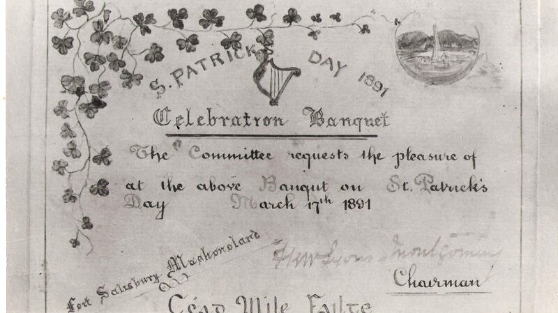St Patrick’s Day 1891 invite.