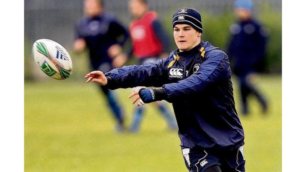 Jonathan Sexton during yesterday's training session in preparation for Saturday night's must-win game against Brive.