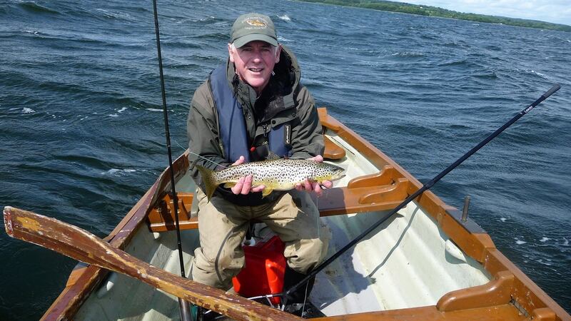 Dessie McEntee from Cavan with a 3lb Sheelin trout.